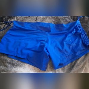 Fused tie swim shorts